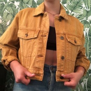 Guess cropped tan jacket
